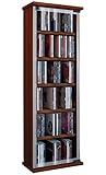 VCM Regal DVD CD Rack Medienregal Medienschrank Aufbewahrung Holzregal Stand Möbel Schrank Möbel Kern-Nussbaum Classic