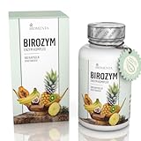 BIROZYM Enzym Komplex - 180 Enzym Kapseln hochdosiert (2,65g/Tag) -13 Enzyme & Coenzyme + 7 Kräuter & Pflanzenextrakte + 7 Mineralstoffe + 13 Vitamine - vegetarisch - magensaftresistente Kapselhülle