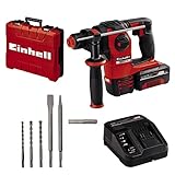 Einhell Akku-Bohrhammer HEROCCO Kit +5 (1x3,0Ah) Power X-Change (Li-Ion, 18V, 2.2 Joule, 18 Nm, SDS-Plus, inkl. 3,0 Ah-Akku, Ladegerät, 3 Bohrer, Flachmeißel, Spitzmeißel, inkl. E-Box)
