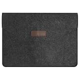 APOMOONS 13 Zoll Filz Laptop Hülle, Laptop Sleeve mit Mehreren Fächern, Ultradünn Laptophülle Sleeve Tablet Tasche Laptophülle mit Großem Fassungsvermögen Laptoptasche Schutzhülle (Schwarz, 13 Zoll)