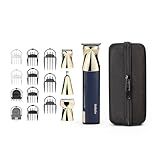 BaByliss Super-X Metall 15 in 1 All-in-One Multi-Trimmer, Schnurloses Fellpflegeset inklusive Bartschneider und Nasenhaarschneider, wasserdicht, Geschenke für Männer (Gold/Blau)