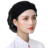 DXYAKY Elastische Kochmütze, Unisex, 6 Stück, für Küche, Kochmütze, Lebensmittelservice, Haarnetze, verstellbare Netzkappe, Schwarzes Netz (6 Stück), Einheitsgre