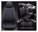 EKEGUY Autositzbezüge Sets Universal Für Hyundai Tucson Plug-in Hybrid 2020-2023, Auto Sitzbezüge 5 Sitze Leder wasserdichte Auto Sitzbezügesets Autositzschoner Auto Sitzkissen Schonbezüge(Black)