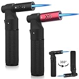 2 Stück Küchenbrenner, Flambierbrenner Küche, Nachfüllbarer Bunsenbrenner, Verstellbare Jetflamme, Karamelisieren Flambierer für Desserts, Home Küche, BBQ (Butan nicht Inbegriffen)