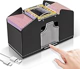 UNISOPH Kartenmischmaschine, Kartenmischmaschine Elektrische 1-4 Deck, USB Und Batteriebetrieben, Mischmaschine Karten Eignet Sich Zum Spielen Von Karten Wie Poker, UNO-Kartenspielen Und Blackjack