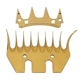 ViaGasaFamido Ersatzklingen für Schafscheren, 9 Zähne, Professionelle Viehscherklingen aus Hartstahl, mit Fortschrittlicher Beschichtung für Schafe, Alpakas, Lamas aus Dichter Wolle