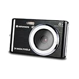 AGFA PHOTO Realishot DC5500 - Kompakte Digitalkamera, 24 MP, 2,4' LCD-Bildschirm, 8x Digitalzoom, HD-720p-Video, Externe SD-Speicherkarte, Lithiumbatterie - Schwarz