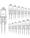 Jaenmsa 12er Pack G4 Halogenglühbirne 20W 12V 2700K klare Kapsellampen für Dunstabzugshauben Küchen Wohnzimmer Schlafzimmer