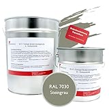 MANADATEC 2k Epoxidharz Bodenbeschichtung 5kg I RAL 7030 Steingrau I Lösemittelfrei, Umweltfreundlich & Geruchsneutral I Beschichtung für Garagen- & Kellerböden I Hohe Schlagfestigkeit