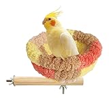 Huayeex Vogelbett Für Käfig, Flanell Sittich Nistplatz Sitzstange, Warmes Bett Nistplatz Käfig Zubehör Haustierbedarf Für Ara Kanarienvogel Fink Unzertrennlicher