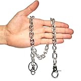 newtro Geldbörsenkette, Herren, Damen, Jungen, Mädchen, Biker, Motorradhose, Jeans, Punk, lang, Schlüsselanhänger, Schwarz, Gold, Silber, 26 Arten, 07-silber, 61 cm