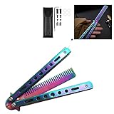 YeenGreen Butterfly Kamm Stahl, Butterfly-messer trainer, Butterfly Trainer, Butterflymesser Trainer Faltbarer