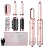 Multistyler Haarstyler Atopskins 6 In 1 Air Styler Set | 1000W Airstyler Hairstyler, Rundbürstenföhn,Warmluftbürste,Föhnbürste, Haartrockner,Air Curler Wrap, Glättbürste, Geschenkset für Frauen