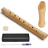 SGZIOO Blockflöte Holz, Blockflöte Deutsche Griffweise, 8-Loch Flöte mit Hartschalenkoffer, Wischerstab, Korkfett, C-Sopranholzblockflöte für Erwachsene Anfänger
