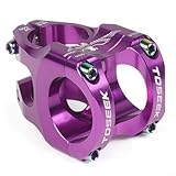 Eawfgtuw Mountainbike-Vorbau, Aluminiumlegierung, kurzer Fahrradvorbau, CNC-Fahrrad-Lenkervorbau, 31,8 mm, für Mountainbike, MTB, Rennrad, Downhill (lila)