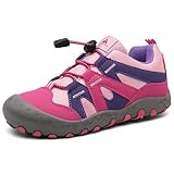 Mishansha Mädchen Trekkingschuhe Kinder Atmungsaktiv Wanderschuhe Bequem Kinderschuhe für Outdoor Sport, Rosa 30 EU
