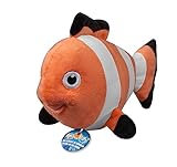 Bauer Spielwaren 'Glow in The Dark - Clown Fisch: Im Dunkeln leuchtendes Kuscheltier aus softem Plüsch zum Kuscheln und Liebhaben, 20 cm, orange-weiß (12245)