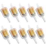 JUN-H 10 Stück Kraftstofffilter Passt 6mm 8mm Rohre Benzinfilter Passend für Aufsitzmäher Rasentraktor Motoren Benzinfilter für Motorrad Motorroller.