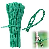 QEQSHQO 100 Stück Pflanzbinder, Universalbinder, Blumenbinder, Sträucher binden, Baumbefestigung, Allzweckbinder, Drehbinder, Pflanzen stabilisieren (13cm) (grün)