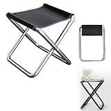 Tragbarer Klapphocker,Camping Hocker Faltbar,Mini Campinghocker,Mini Klappbarer Hocker Angelhocker,Faltbarer Outdoor Hocker,Tragbarer Stuhl für Camping,Angeln,Picknicks,Reisen,SandsträndeMaximale