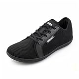 Hitmars Barfußschuhe Herren Damen Barfussschuhe Traillaufschuhe Barfuß Schuhe Zehenschuhe Trail Running Sneaker Trekkingschuhe Fitnessschuhe Unisex Schwarz 1 Größe 46