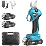SEESII Akku Astschere, 33mm Elektrische Gartenschere mit Akku mit 600W bürstenlosem Motor, Akku-Baumschere mit 4000mAh Batterien & Ladegerät, SK5 Bypass Ersatzklinge, Geschenk für Gärtner & Obstbauern