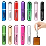 RQcMid Parfümzerstäuber Nachfüllbar, 12 Stück Mini Parfümzerstäuber 5ml, Reise Parfümzerstäuber für Unterwegs, Parfüm Abfüller in Verschiedenen Farben