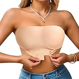 Jadyon TräGerloser BH, Damen TräGerloser BH, BH TräGerlos, Bandeau BH, Push Up Ohne BüGel Bandeau Top Damen Bralette Seamless Soft Super Bequemer Bandeau BH Starker Halt rutschfest Tube Top Dame-n