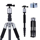 Rollei Compact Traveler No.1 Titan, 143cm Kamera Stativ Kompakt Leichtes Reisestativ aus Aluminium Fotostativ mit Kugelkopf Arca Swiss Kompatibel Dreibeinstativ & Einbeinstativ für DSLR und Smartphone