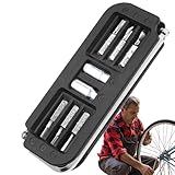 Fahrrad-Reparaturwerkzeug, 10 x 3,8 cm, Brake System Adjustment Tool, Metall Handtool, Hex Wrench und Bit Set, kompaktes Design, ideal für Mountain, Road und Park Fahrräder, Schwarz