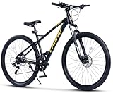 Mengtu MTB 29 Zoll mit 21-Gang Schaltung, Hydraulische Scheibenbremsen, Aluminium Hardtail-Rahmen, Federungsgabel, All-Terrain-Fahrrad für Erwachsene (175-190cm) Fitness und Sport: Radfahren im Freien