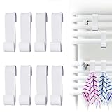 Fengxunzmm 8 Stück Haken für Rundheizkörper, Haken zum Einhängen für Heizkörper, Handtuchhalter Heizung, S Haken Kunststoff zum Aufhängen, für alle Standard Radiator, Weiß