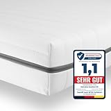 Sleepneo Matratze 180x200 - Ergonomische Kaltschaummatratze - 7 Zonen Matratze - Matratze H2 H3 - Oeko TEX Zertifiziert - Waschbarer Bezug - 2in1 Matratzen Härtegrad - atmungsaktiv - Höhe 15 cm