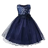 Generisch 2025 Mädchen Sommer Kleid - Kurzarm Sommer Freizeitkleid Bauschiges Blumenkleid Flowy Hoch Niedrig Lang Partykleid Kids Trägerkleid Strass Chiffon für Mädchen 4-14 Jahre