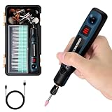 Elektrischer Gravierstift mit 96 Aufsätzen | 3-Gang-Regler (bis 15.000 U/min) | Tragbar & USB-Akku | Multifunktions-Graviergerät für Schmuck, Holz, Metall, Glas, Keramik | Ideal für DIY,Hobbyist