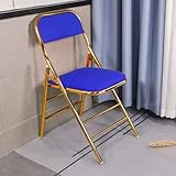 Blauer gepolsterter Klappstuhl – Stilvolle, leichte und bequeme Haushaltswaren für den Innen- und Außenbereich, perfekt für Campingpartys und zusätzliche Sitzgelegenheiten