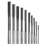 Powertool HSS Reibahle, gerader Schaft, 10 Stück (3–12 mm), H7, langlebiges HSS Reibahlen-Set