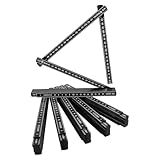 Zollstock 2m Meterstab Zollstöcke Gliedermaßstab: 6 Stück Mini Zollstock 2 Meter Aus Kunststoff mit 10 Glieder, Meterstab Metrisch Geschenk für Heimwerker, Haus, Hobby, Werkstatt, Schwarz
