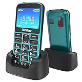 CHAKEYAKE Seniorenhandy mit Großen Tasten, Mobiltelefon Ohne Vertrag,2,4 Zoll LCD | Hörgeräte Kompatibel | SOS-Funktion | Dual SIM Handy | Ladestation (Grün)