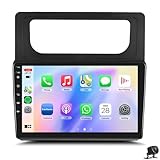 Android 15 Autoradio kabellos CarPlay Android Auto für Volk-swagen Caddy 2005–2015,10'IPS Touchscreen Stereo Mirror Link Bluetooth GPS WiFi FM/RDS EQ SWC Rückfahrkamera und Mikrofo(Color:4 CORE 2+32G)
