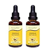 Propolis Tinktur 40% – 2 x 50 ml – Pure Hochdosierte Tropfen – 100% natürliches Extrakt – Praktische Pipette - Einfache Dosierung - NatimaVita