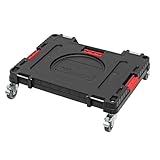 Maximale Mobilität für deine Werkstatt – Der Qbrick Transportroller verfügt über 4 schwenkbare Räder mit Bremsen, ideal für reibungsloses Manövrieren auf ebenen Flächen wie Werkstätten oder Garagen.