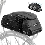 Eyein Fahrradtasche für Gepäckträger, 8L wasserdicht & reflektierend Fahrrad Gepäckträgertasche - als Umhängetasche und Handtasche, Fahrradtasche mit Mehreren Fächern für Pendeln, mit Regenschutz