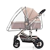 GHEART Universal Regenschutz für Kinderwagen, Transparent, Wasserdicht, PVC-Material, Schützt vor Regen, Wind, Schnee, Kälte und Staub