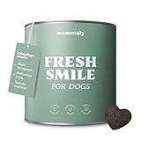 mammaly Zahnpflege Hunde Leckerlis gegen Mundgeruch 325g - Fresh Smile Snacks mit Pfefferminz, Petersilie & Probiotika (leckere Zahnreinigung) Belohnung nach Zähneputzen Hund für frischen Atem
