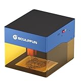 SCULPFUN iCube Pro 5W lasergravierer, tragbare laser graviermaschine mit Rauchfilter, Gravurgeschwindigkeit 10000 mm/min, Temperatur alarm, 130x130 mm Gravurbereich