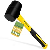 BLOSTM Robuster Gummihammer – 680 g, Vollgummihammer für Platten, Maurer, Zeltheringe, Fliesen, Pflasterstein-Schlägel – 32 cm Gummihammer (hinterlässt keine Spuren) mit rutschfestem Griff (680 g)