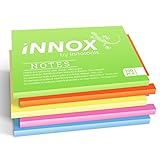 Elektrostatisch selbstklebende Haftnotiz klein | Für alle Oberflächen - Innovative Sticky Notes ohne Klebstoff von INNOX® | Ideen visualisieren, verschieben, strukturieren | Bunt, 10x7cm, 500 Blatt