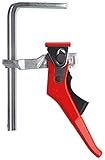BESSEY GTR16S6H Stahl-Ratschen-Tischklemme mit 6 5/16 Zoll Kapazität x 2 5/16 Zoll Schlagtiefe & 245 kg Spannkraft, Rot/Silber