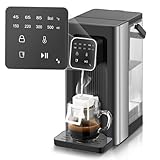 Heißwasserspender, 2600W Heißes Wasser in Sekunden, 4 Temperaturstufen, 4 Wassermengen, 2.5L Tank, Kompakt & Energieeffizient, Digitaler Touchscreen, Hitzeschutz-Kindersicherung, für Küche, Büro